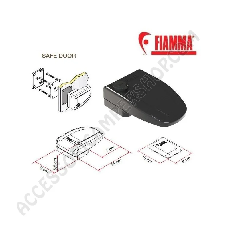 Chiusura di Sicurezza Serratura per Esterno Nero | Accessoricampershop.com