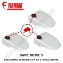 Chiusure di Sicurezza SAFE DOOR 3 Fiamma Bianche | Accessoricampershop.com