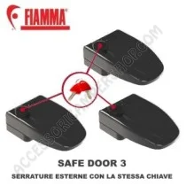 Chiusure di Sicurezza SAFE DOOR 3 Fiamma Nero | Accessoricampershop.com