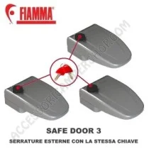 Chiusure di Sicurezza SAFE DOOR 3 Fiammate Grigie | Accessoricampershop.com