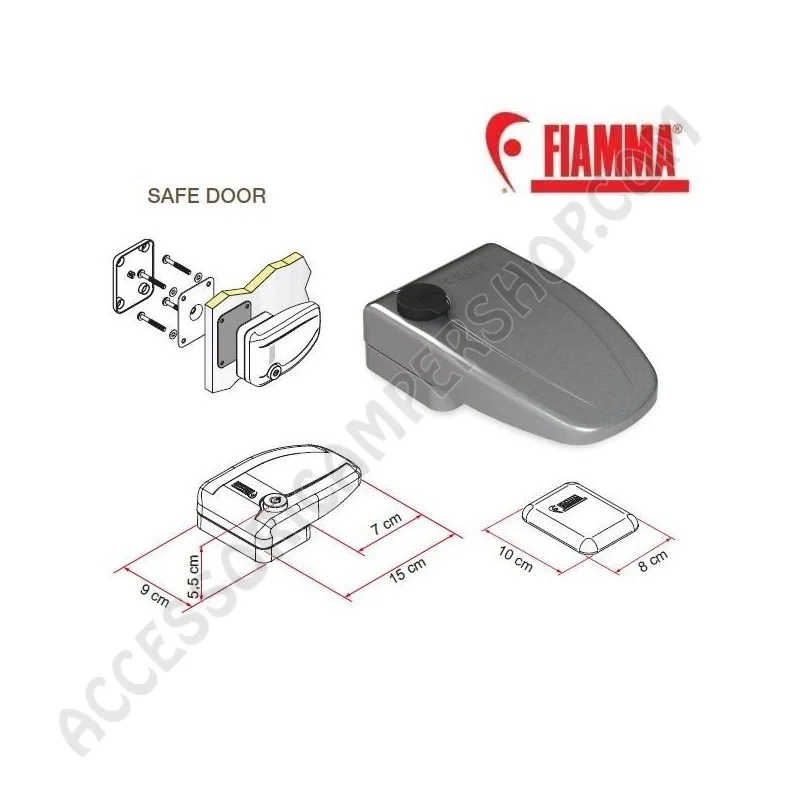 Chiusure di Sicurezza SAFE DOOR 3 Fiammate Grigie | Accessoricampershop.com