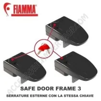 Chiusure di Sicurezza Safe Door Frame 3 Fiamma Nero | Accessoricampershop.com