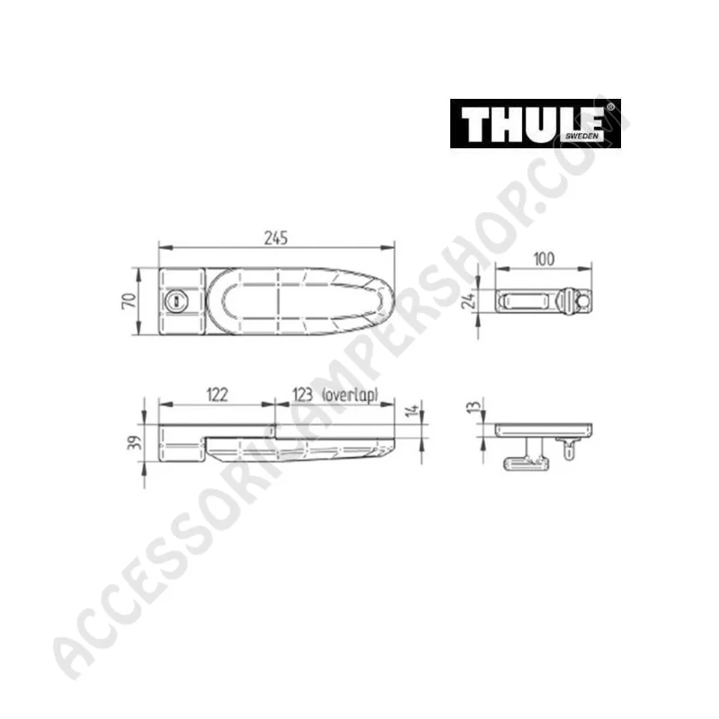 Serratura Thule Inside-Out Lock G2 per Camper | Accessoricampershop.com