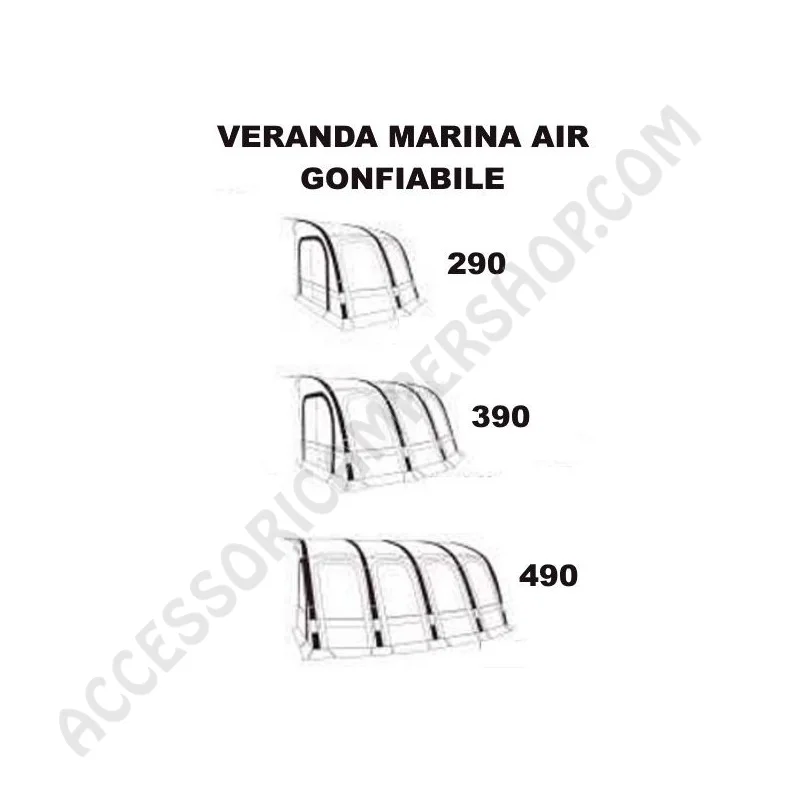 Veranda Pneumatica Marina Air 390 per Caravan | Accessoricampershop.com