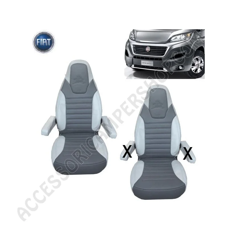 Fodere Copri Sedile Fiat Ducato 2014 Grigio | Accessoricampershop.com