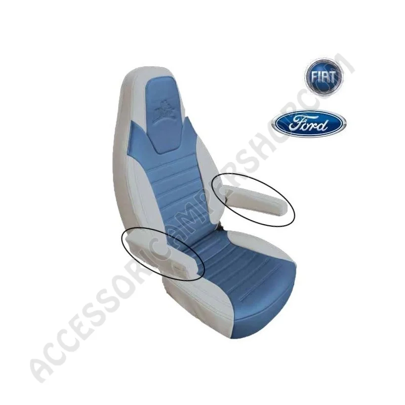 Fodere Copri-Braccioli Eco-Pelle Avio/Grigio | Accessoricampershop.com
