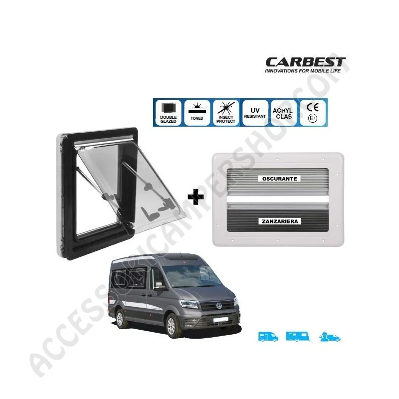 Finestra Completa Carbest per Camper e Caravan | Accessoricampershop.com