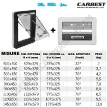 Finestra Completa Carbest per Camper e Caravan | Accessoricampershop.com