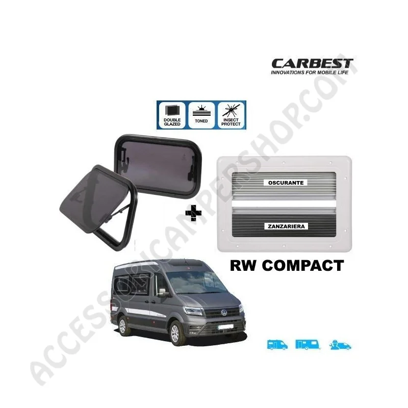 Finestra RW Compact Carbest per camper e caravan | Accessoricampershop.com