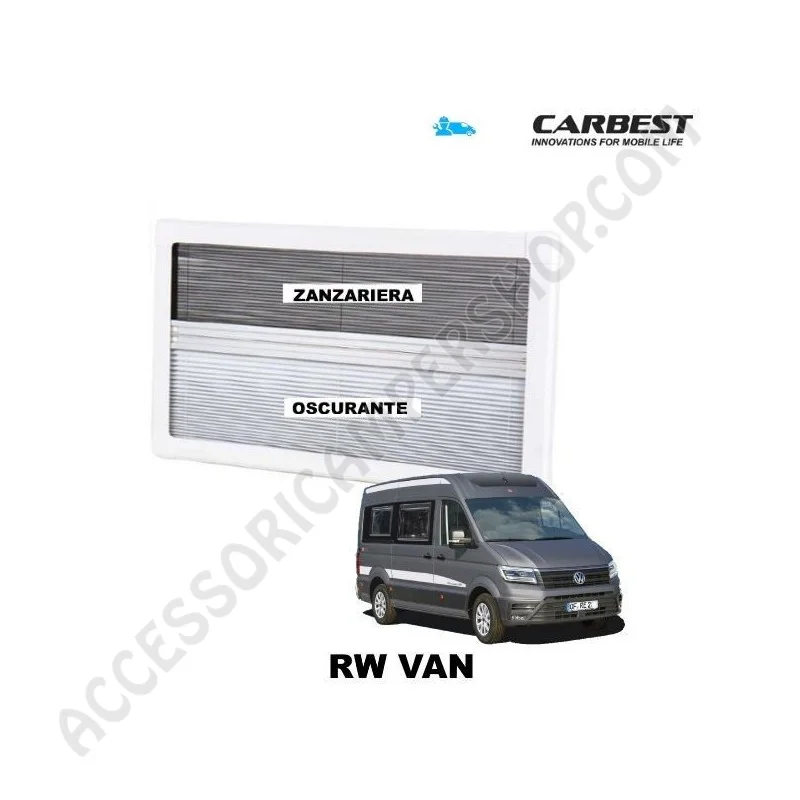 Oscurante Zanzariera per Finestra RW Van Carbest | Accessoricampershop.com