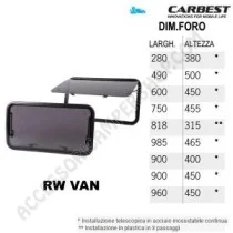 Finestra RW Van Carbest per Furgonati con Oscurante | Accessoricampershop.com