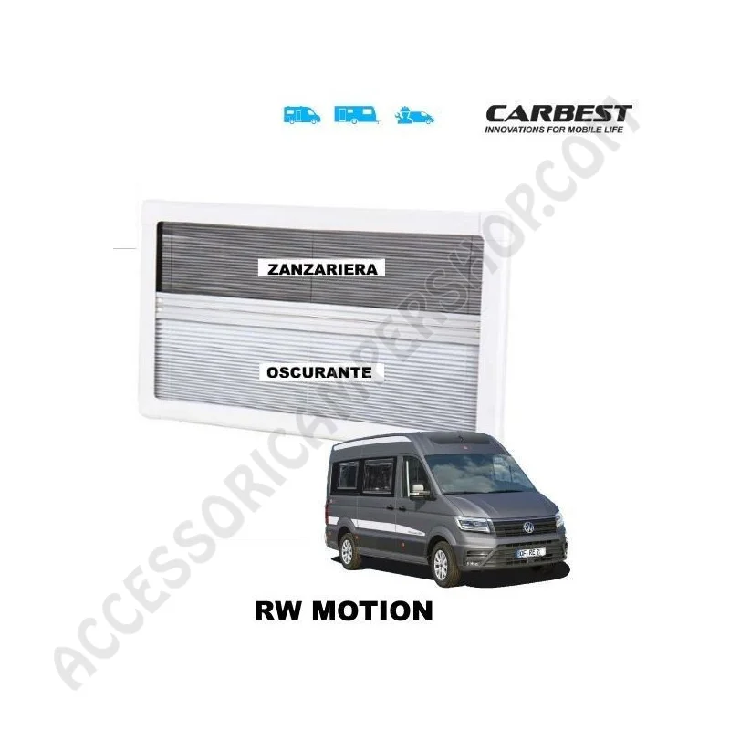 Oscurante Zanzariera RW Motion Carbest per Camper | Accessoricampershop.com