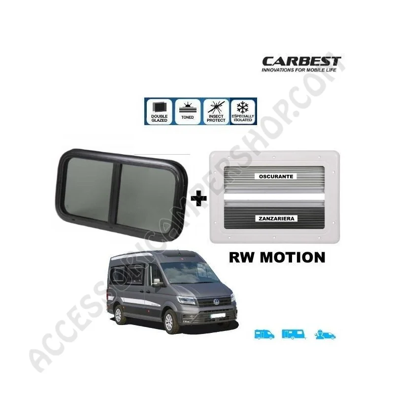 Finestra Scorrevole RW MOTION Carbest per Camper | Accessoricampershop.com