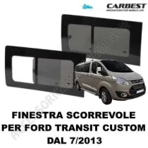 Finestra Scorrevole in Vetro Carbest per Ford Transit | Accessoricampershop.com