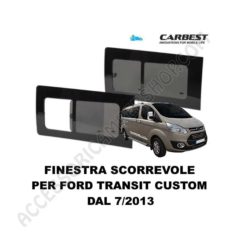 Finestra Scorrevole in Vetro Carbest per Ford Transit | Accessoricampershop.com