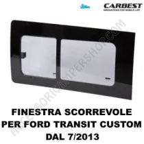 Finestra Scorrevole in Vetro Carbest per Ford Transit | Accessoricampershop.com