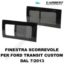 Finestra Scorrevole in Vetro Carbest per Ford Transit | Accessoricampershop.com