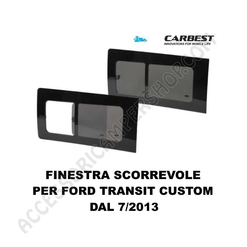 Finestra Scorrevole in Vetro Carbest per Ford Transit | Accessoricampershop.com