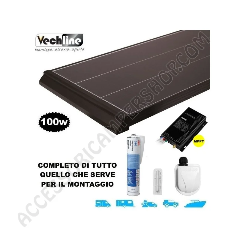 Pannello Solare 105W con Regolatore MPPT | Accessoricampershop.com