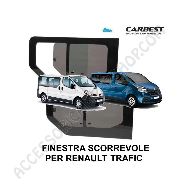 Finestra Scorrevole Vetro Carbest Renault Trafic | Accessoricampershop.com