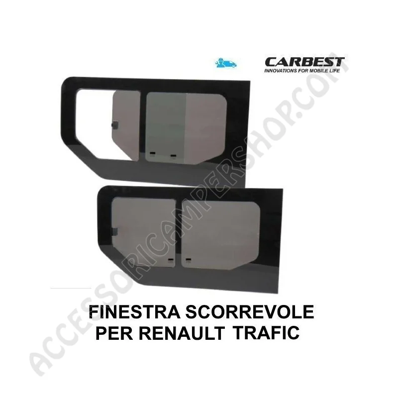 Finestra Scorrevole Vetro Carbest Renault Trafic | Accessoricampershop.com