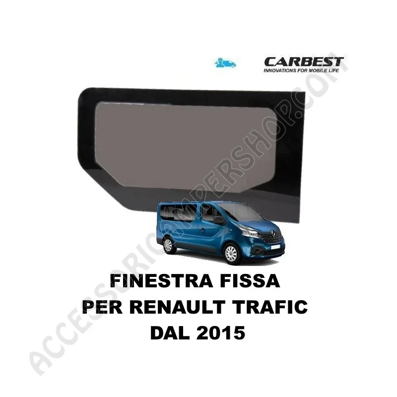 Finestra Fissa in Vetro Carbest Renault Trafic | Accessoricampershop.com