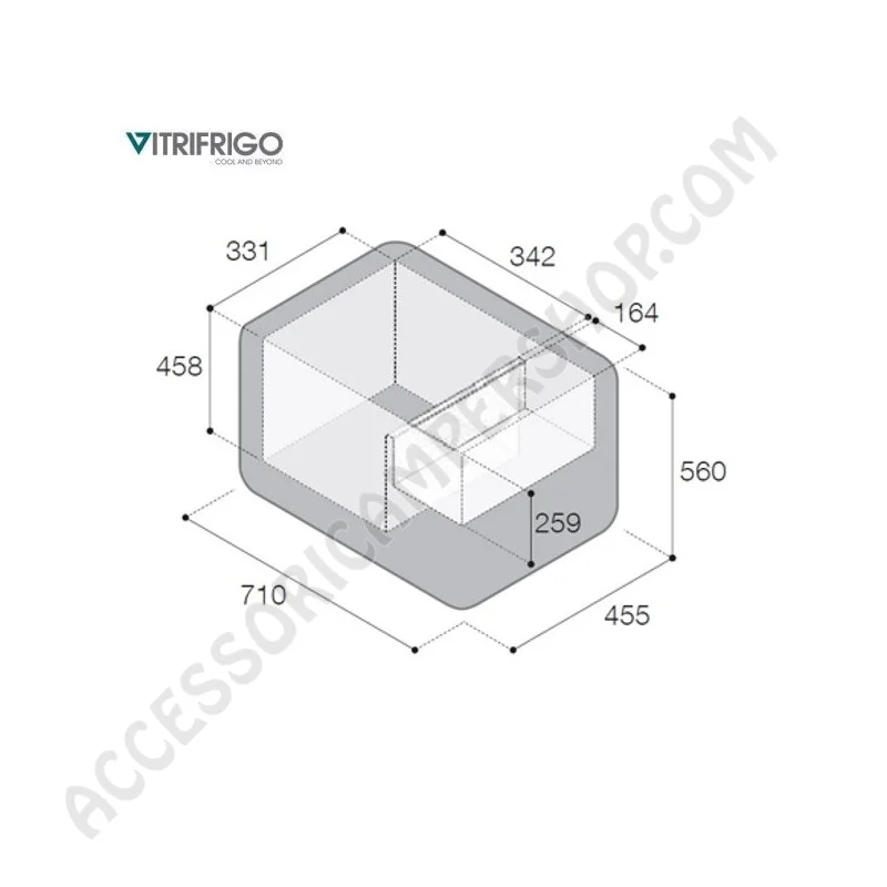 Frigo Freezer Portatile VITRIFRIGO VF65P 65L | Accessoricampershop.com