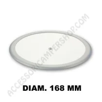 Plafoniera tonda LED 5,5W cornice argento | Accessoricampershop.com