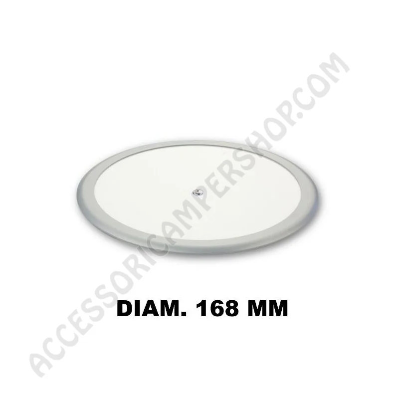 Plafoniera tonda LED 5,5W cornice argento | Accessoricampershop.com
