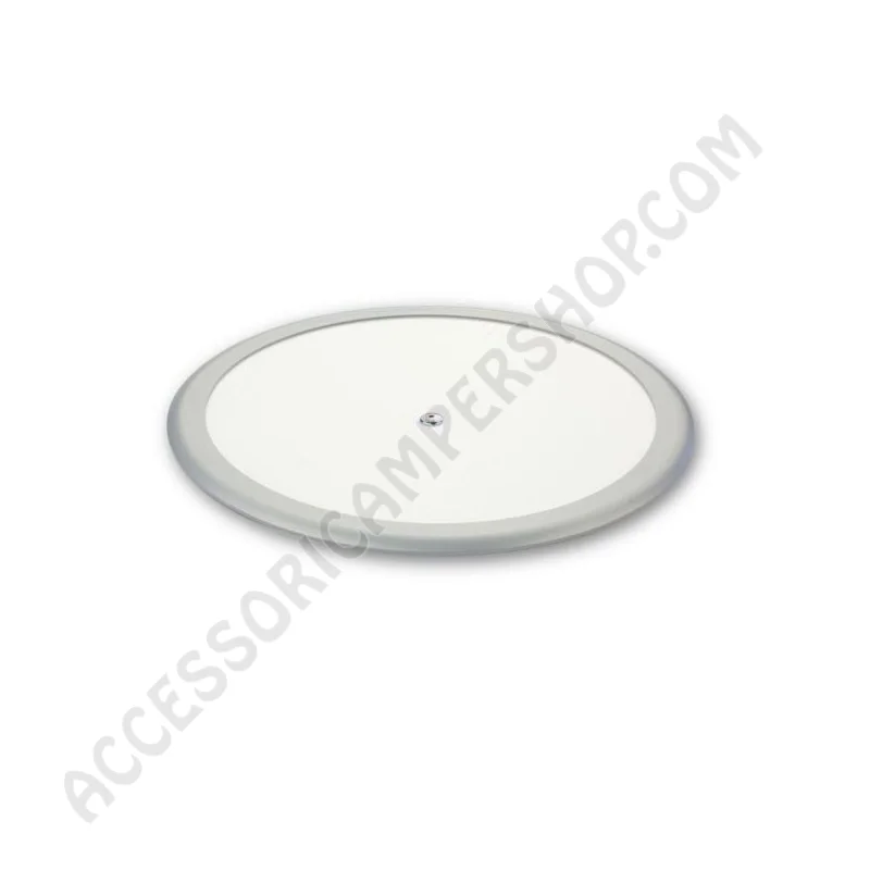 Plafoniera tonda LED 5,5W cornice argento | Accessoricampershop.com