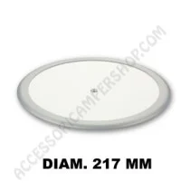 Plafoniera tonda LED 6,5W cornice argento | Accessoricampershop.com
