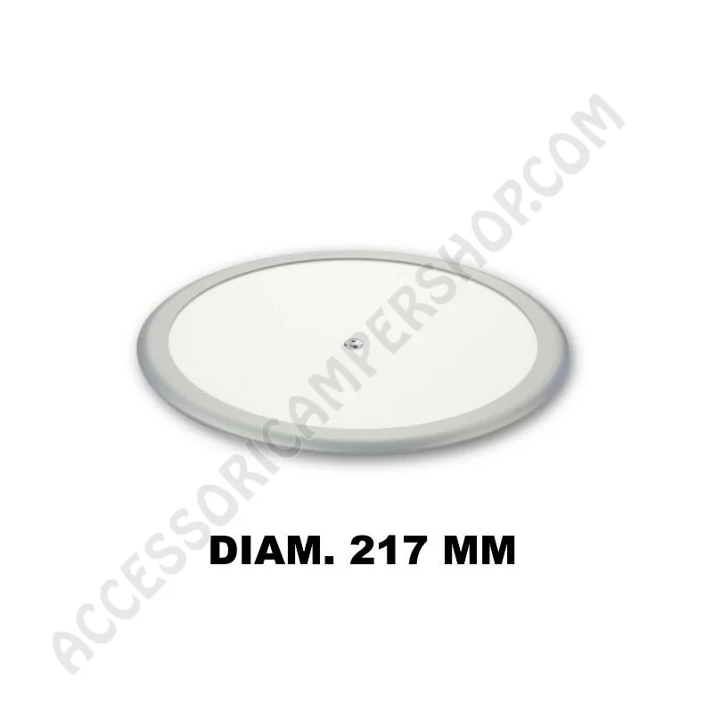 Plafoniera tonda LED 6,5W cornice argento | Accessoricampershop.com