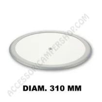 Plafoniera tonda LED 11W cornice argento | Accessoricampershop.com