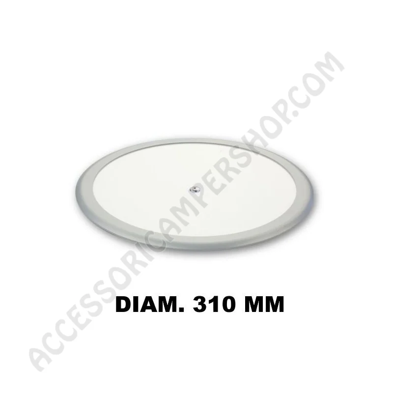 Plafoniera tonda LED 11W cornice argento | Accessoricampershop.com