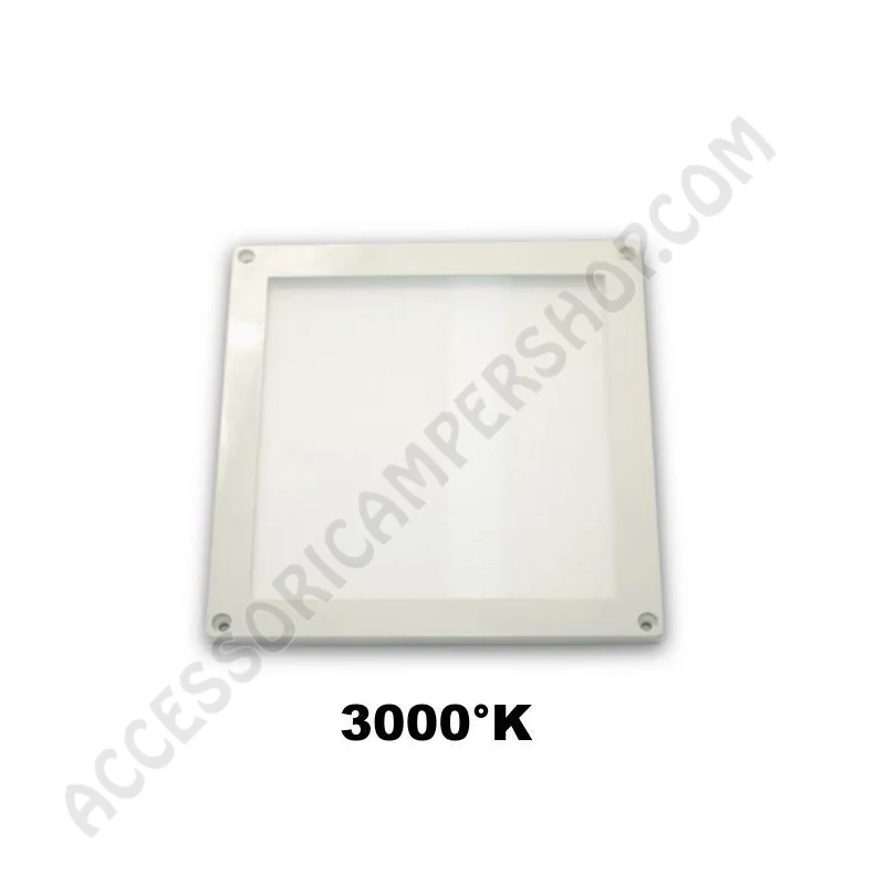Plafoniera LED quadrata 3W bianca extra piatta | Accessoricampershop.com