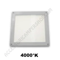 Plafoniera LED Quadrata 3W Cornice Argento | Accessoricampershop.com