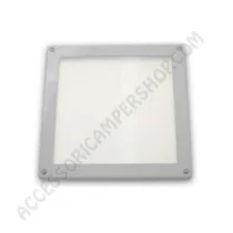 Plafoniera LED Quadrata 3W Cornice Argento | Accessoricampershop.com