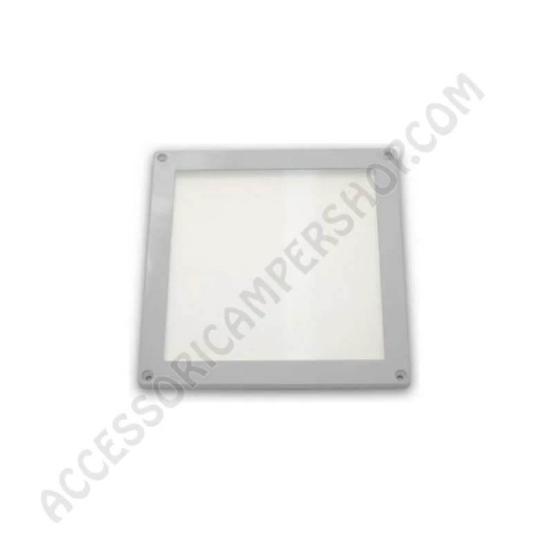 Plafoniera LED Quadrata 3W Cornice Argento | Accessoricampershop.com