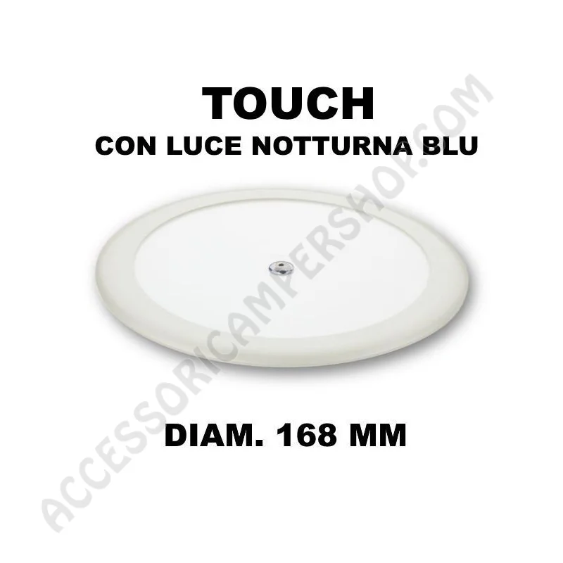 Plafoniera tonda LED 5,5W con luce notturna blu | Accessoricampershop.com