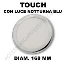 Plafoniera tonda LED 5,5W con luce notturna blu | Accessoricampershop.com