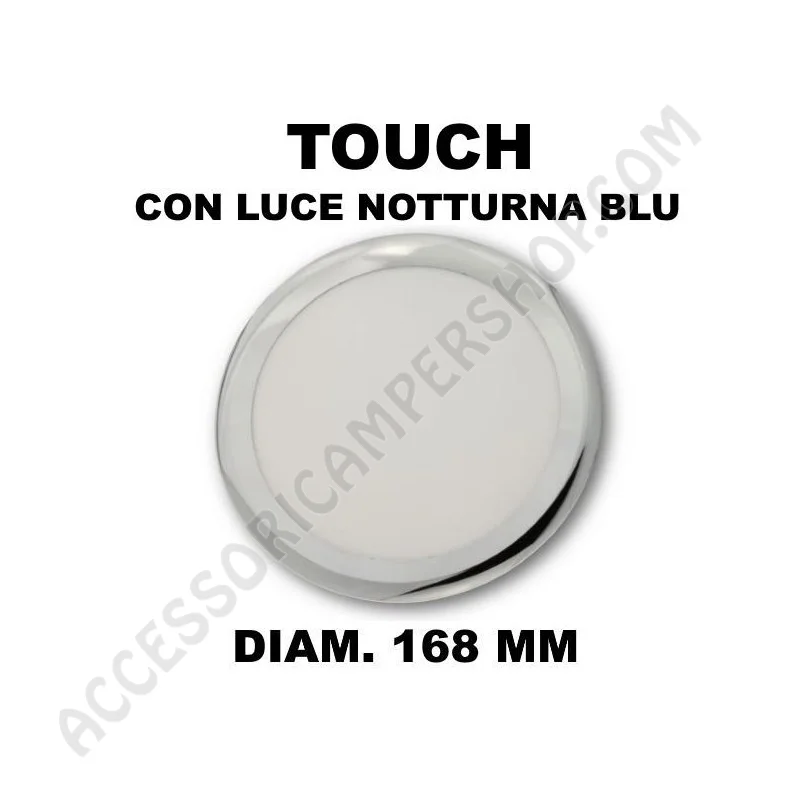 Plafoniera tonda LED 5,5W con luce notturna blu | Accessoricampershop.com