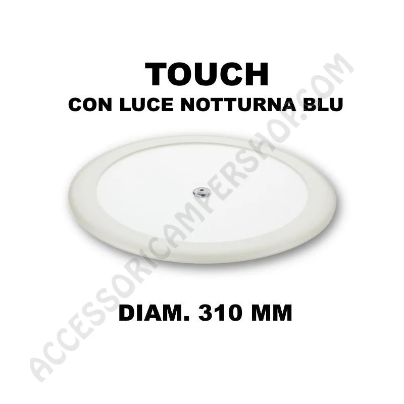Plafoniera LED Tonda 11W con Luce Blu Touch | Accessoricampershop.com
