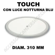 Plafoniera LED Tonda 11W Cornice Argento Touch | Accessoricampershop.com