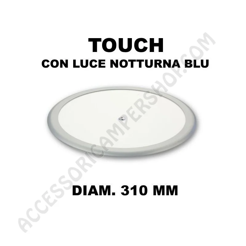 Plafoniera LED Tonda 11W Cornice Argento Touch | Accessoricampershop.com