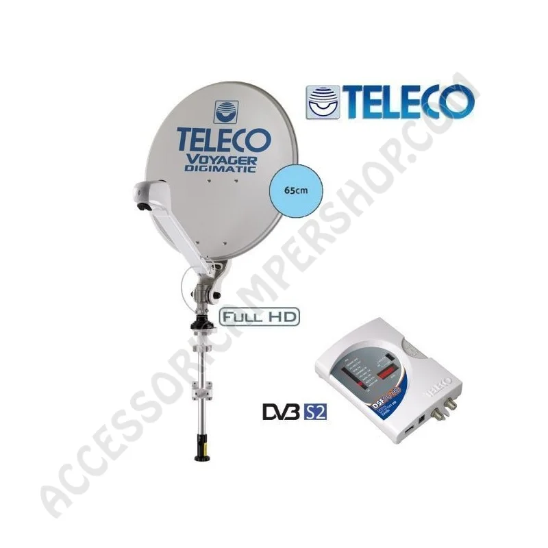 Antenna Satellitare Manuale Voyager Digimatic 65 Full HD | Accessoricampershop.com