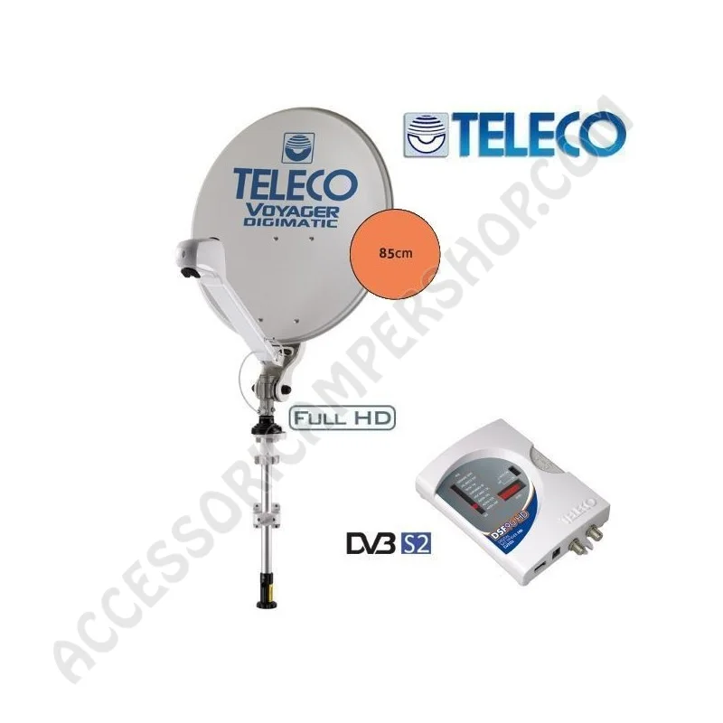 Antenna Satellitare Manuale Voyager Digimatic 85 Full HD | Accessoricampershop.com