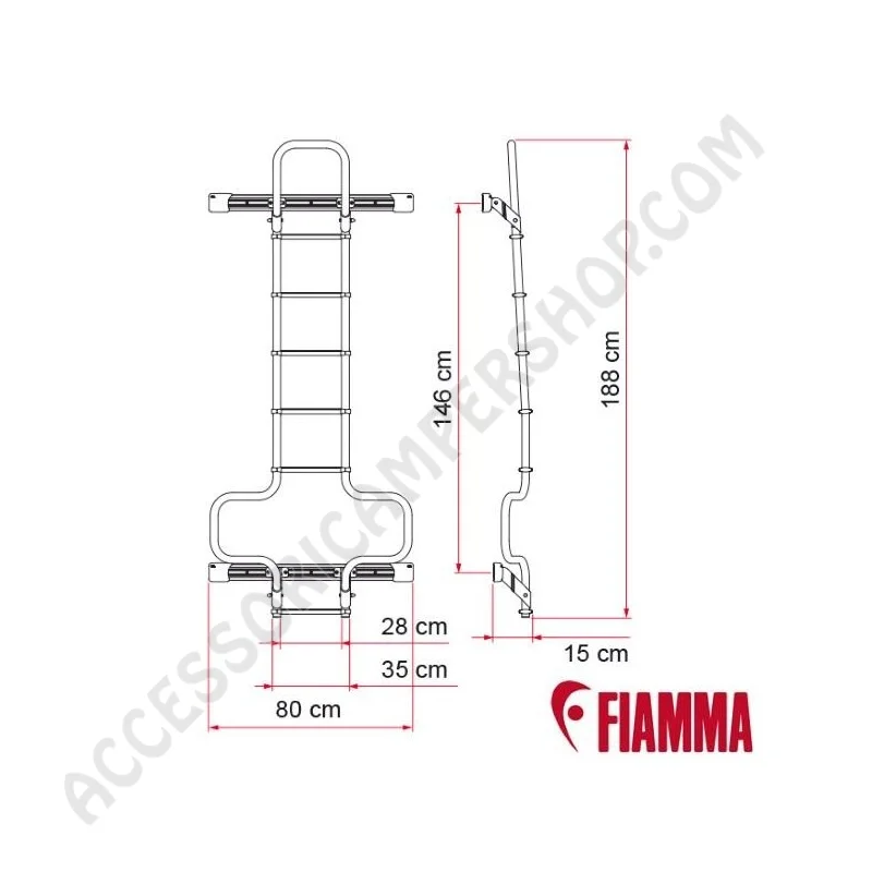 Scala Esterna Deluxe DJ Ducato per Portapacchi | Accessoricampershop.com