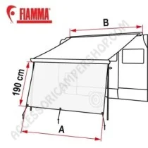 Parete Frontale Sun View XL Fiamma per Tendalini | Accessoricampershop.com