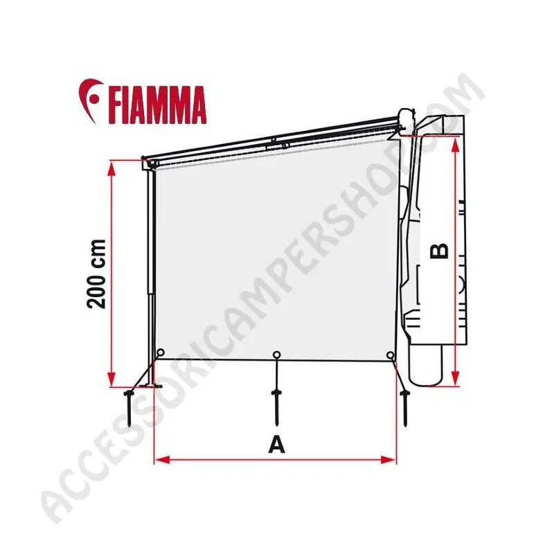 Parete Laterale Sun View Side Fiamma 2025 | Accessoricampershop.com