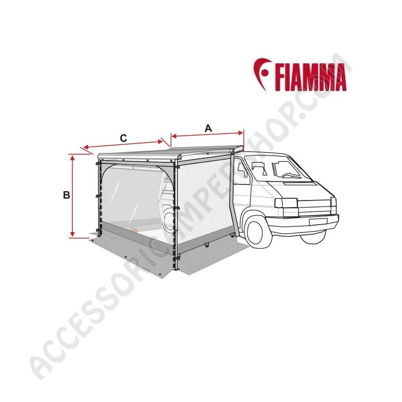 Chiusura Privacy Room Van Fiamma F40Van 270 | Accessoricampershop.com